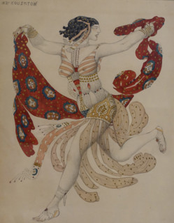 Costume design for Cleopatra for Ida Rubinstein for the ballet 'Cleopatra' (Egyptian Nights)