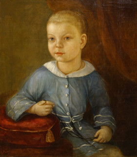 Portrait of a child with a watch