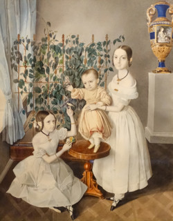 Portrait of three girls from the grand ducal family