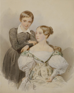 Portrait of Grand Duke Alexander Nikolaevich and Grand Duchess Maria Nikolaevna