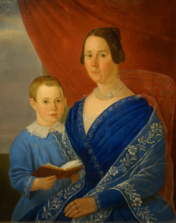 Portrait of mother with son
