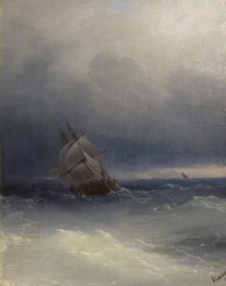 The sea on a stormy day
