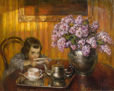 In the dining room