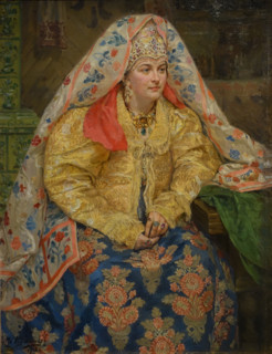 Woman in Old Russian Dress