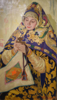 Girl in Vologda costume