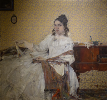 Portrait of Nadezhda Mikhailovna Sapozhnikova (Against the background of the wall)