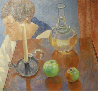 Candle and decanter