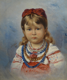 Portrait of the artist's daughter Elena Vladimirovna Makovskaya