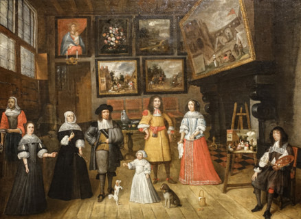 Burgher family in the artist's studio