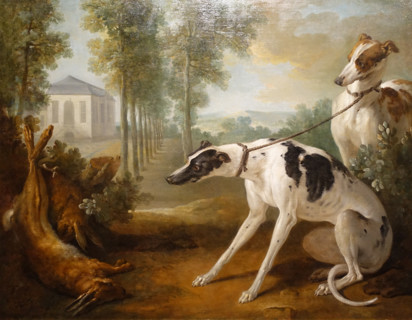 Hunting dogs with dead hares by Oudry Jean-Baptiste (1686-1755).