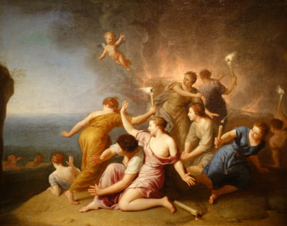 Nymphs burning the ship of Telemachus
