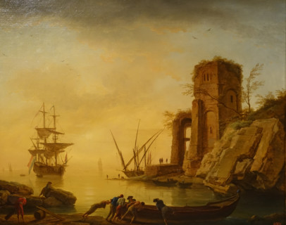 Sunset by Vernet Claude Joseph (1714-1789)