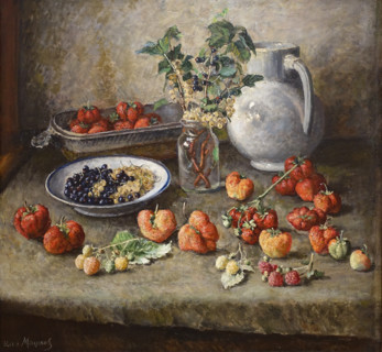 Strawberries and White Jug