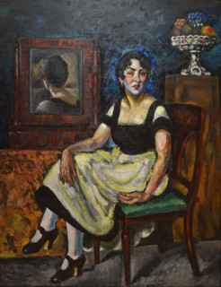 Portrait of a Woman with a Mirror