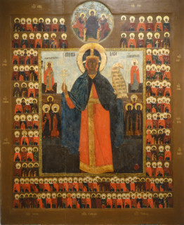 St Barbara the Great Martyr with Saint Women (March-to-September Menaion Icon)