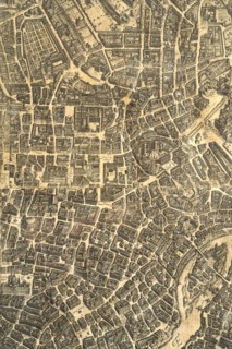 Map of the city of Rome, year 1756, Giovan Battista la Falda engraver, Giacomo de Rossi printer