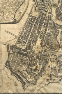 Map of the city of Rome, year 1756, Giovan Battista la Falda engraver, Giacomo de Rossi printer