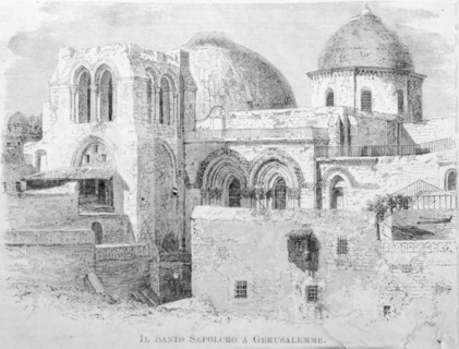 Gerusalemme, incisione raffigurante il Santo Sepolcro (secolo XVIII)
