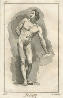 Encyclopv©die di Denis Diderot e Jean Baptiste Le Rond d'Alambert (1751-1772). TIII-PL XV Dessein. Figura accademica