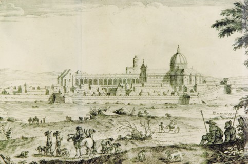 Pierre Mortier, view of Loreto, engraving, 17th century
