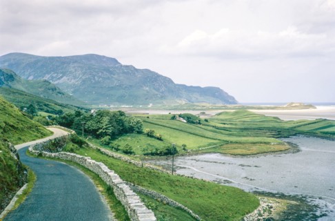 Narrow country road to coastal village of Portnoo.