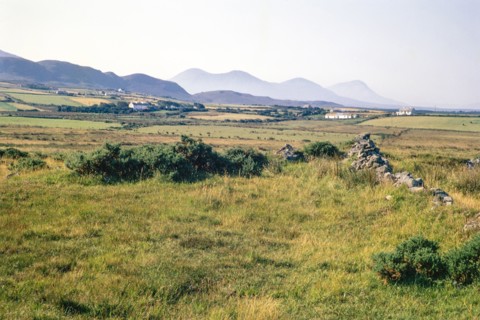 Traditional crofting farming landscape.