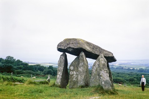 Pentre Ifan prehistoric Neolithic burial chamber.