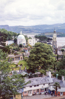 Buildings in Portmeirion folly tourist village.