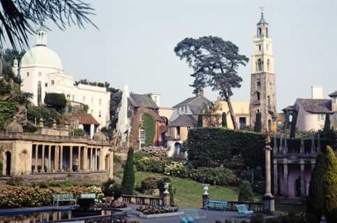 Buildings in Portmeirion folly tourist village.