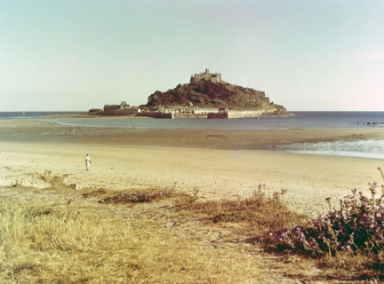 Beach at low tide.