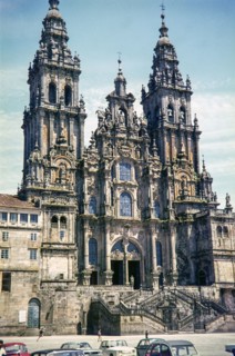 Churrigueresque architectural style of frontage of cathedral church.