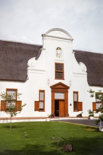Dutch colonial architecture of Groot Constantia Manor House.