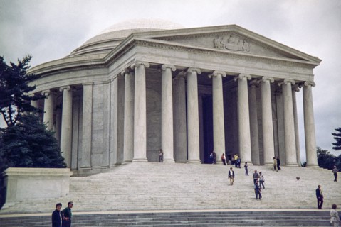 Thomas Jefferson Memorial building in Washington.