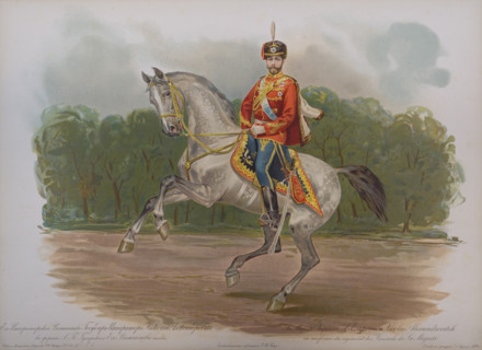 Nicholas II in the uniform of the Life Guards Hussar Regiment.