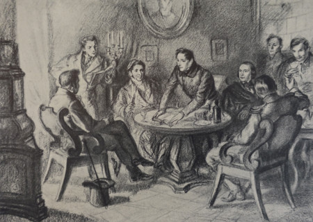 Meeting at Alexander Ivanovich Herzen.