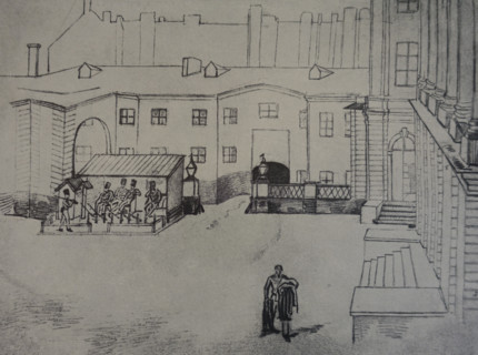 Courtyard of the school of guards ensigns and cavalry cadets.