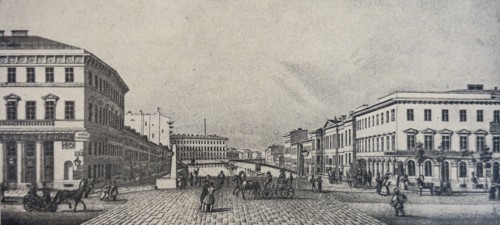 Petersburg. Confectionery of S. Wolf and T. Beranger near the Police Bridge.
