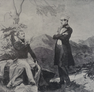 Mikhail Lermontov and Alexander Odoevsky at the Caucasus.