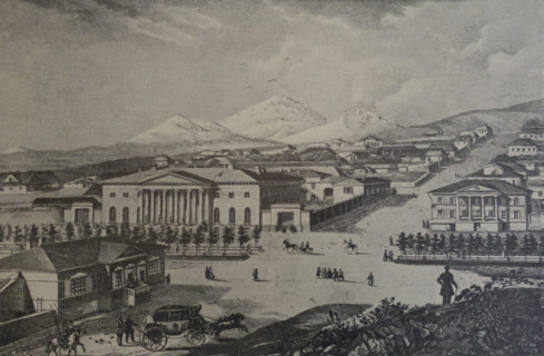 View of the hotel and part of the city of Pyatigorsk.