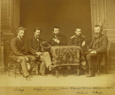 Konstantin Savitsky, Ivan Kramskoy, Pavel Bryullov, Nikolai Yaroshenko, Ivan Shishkin.