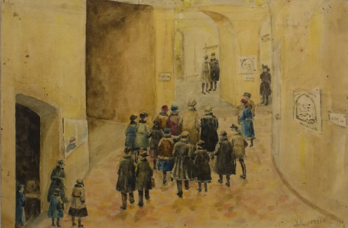At the foyer.