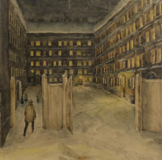 City courtyard.