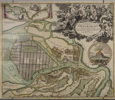Plan of St. Petersburg with a project for the development of Vasilievsky Island.