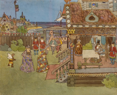 Set design for the opera ""The Tale of Tsar Saltan"".