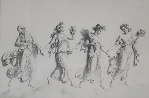 Seasons. Allegory of time.