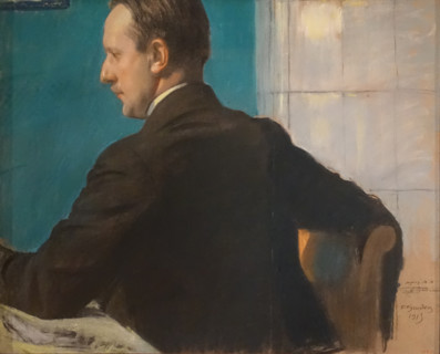 The artist Mstislav Valerianovich Dobuzhinsky.