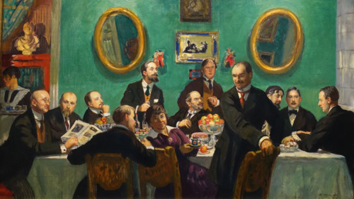 Artists of the ""Mir iskusstva"" association.