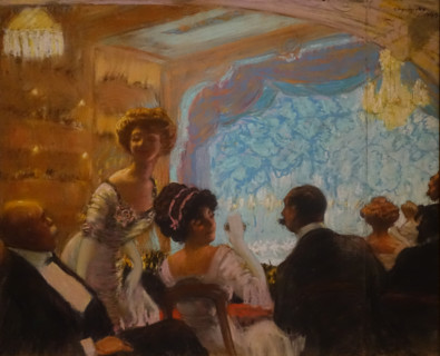 In the theatre.