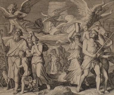 The Construction of the Tower of Babel and the Division of the Tribes of Shem, Ham and Jopheth.