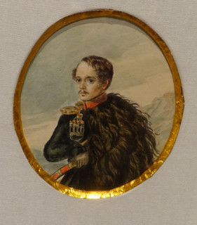 Self-portrait of Lermontov Mikhail Yuryevich.